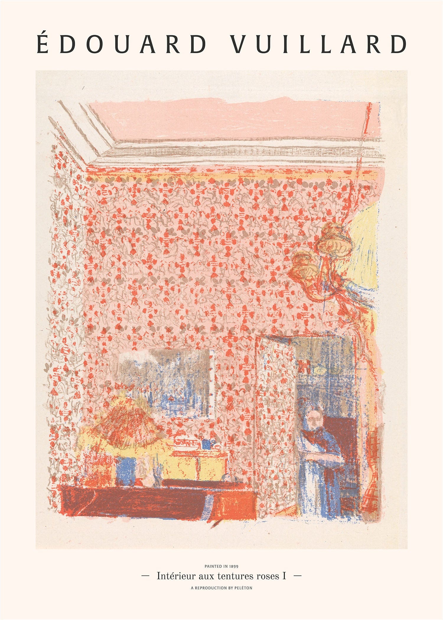 Intérieur aux tentures roses I