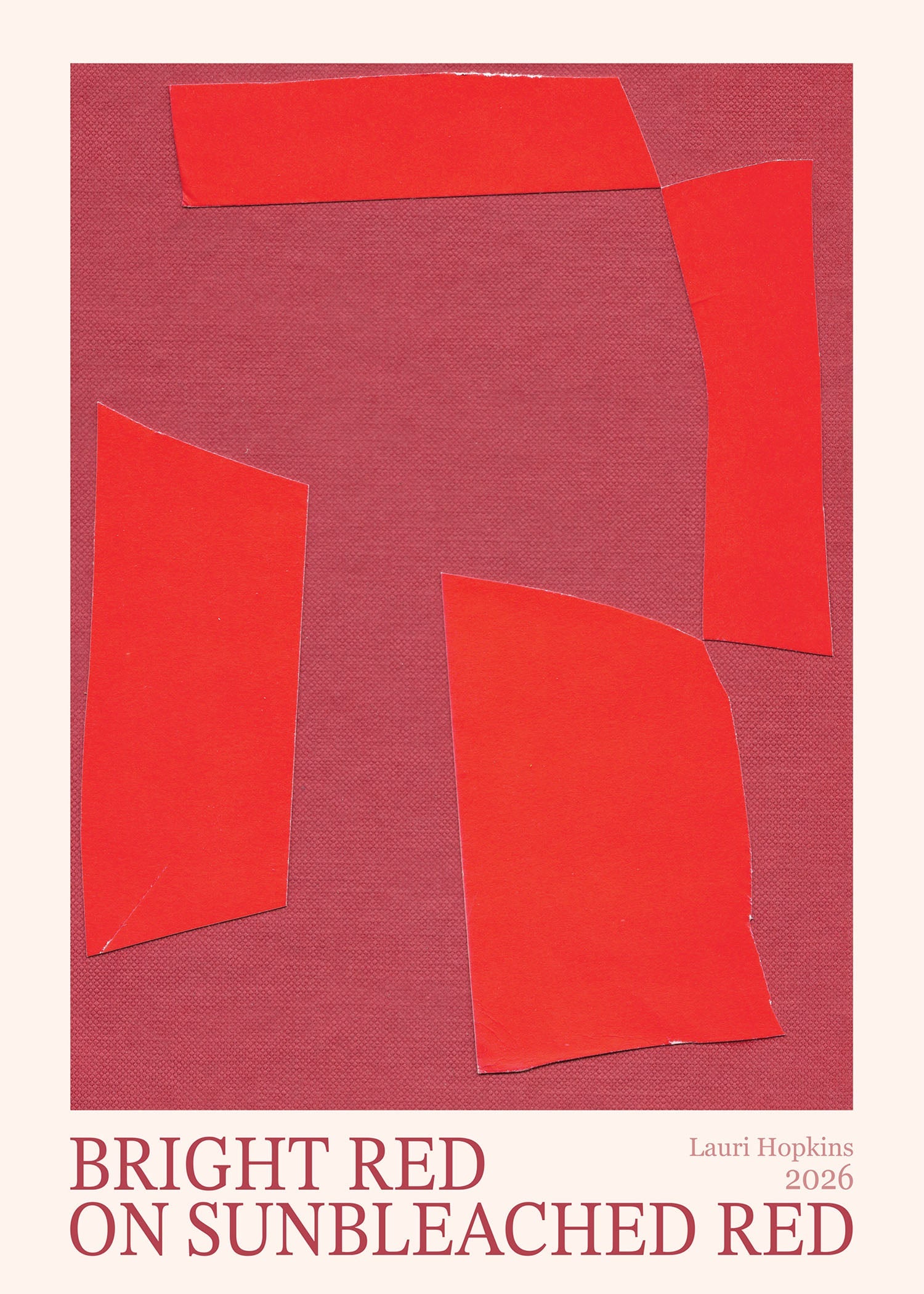 Bright Red on Sunbleached Red