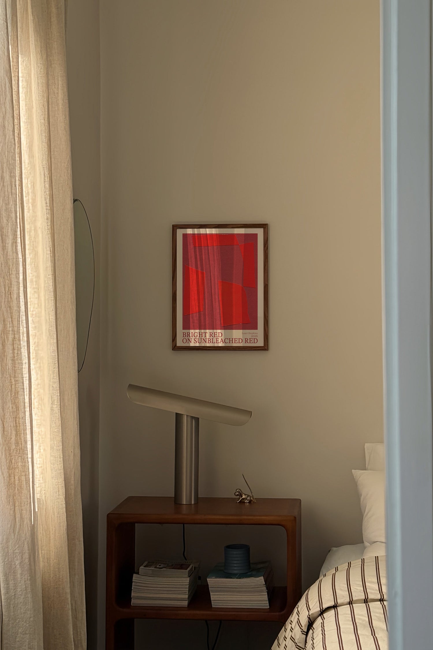 Bright Red on Sunbleached Red