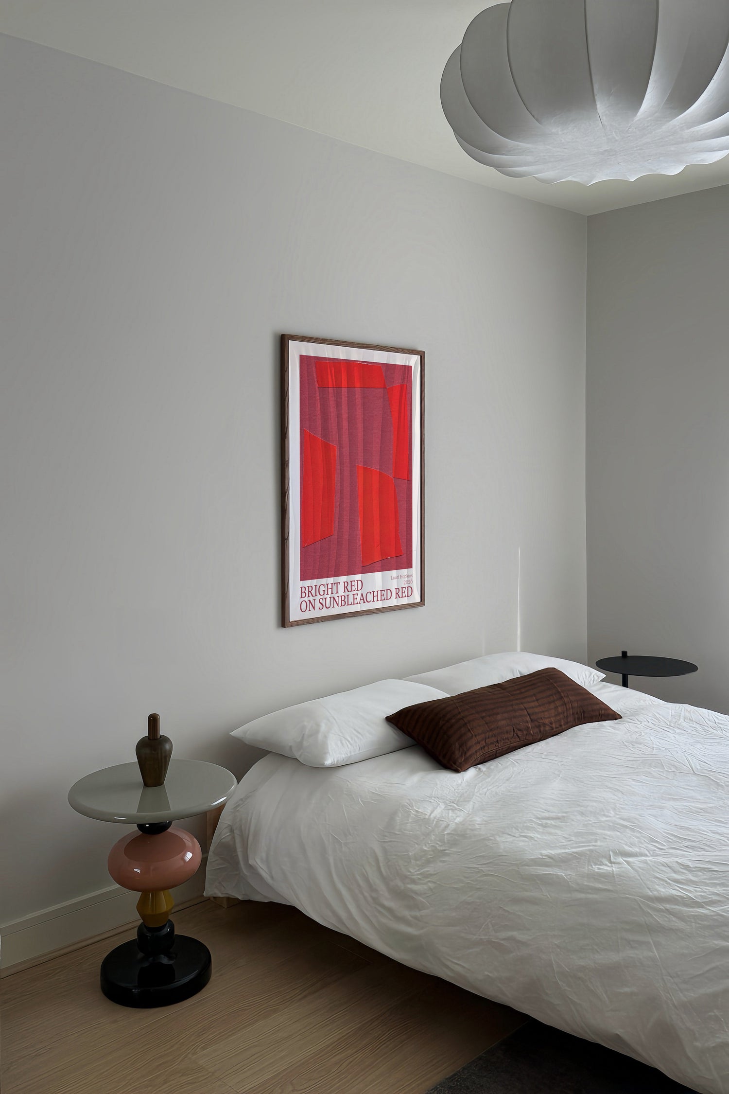 Bright Red on Sunbleached Red