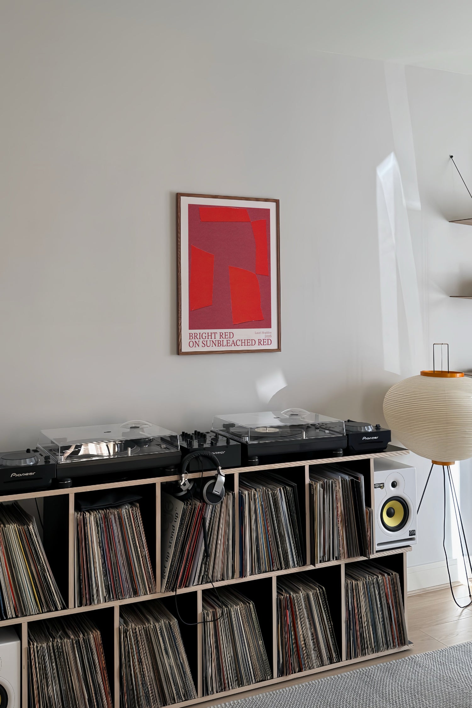 Bright Red on Sunbleached Red